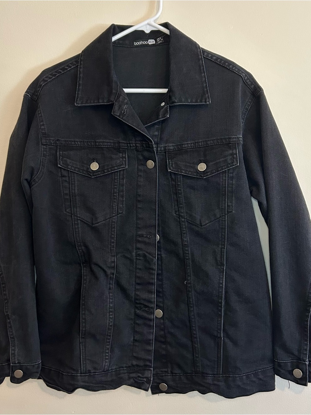 Boohoo Black Denim Trucker Jacket